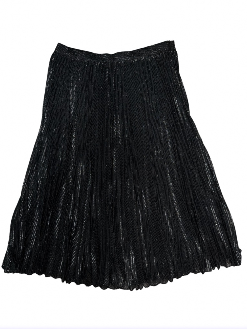 Black pleated midi skirt Reiss size 12
